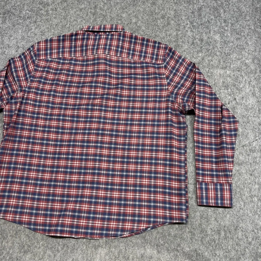 UNTUCKit Shirt Mens XL Red Blue Plaid Radda Relaxed Fit Long Sleeve Button Front